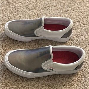 Vans Silver Slip-On Sneakers
